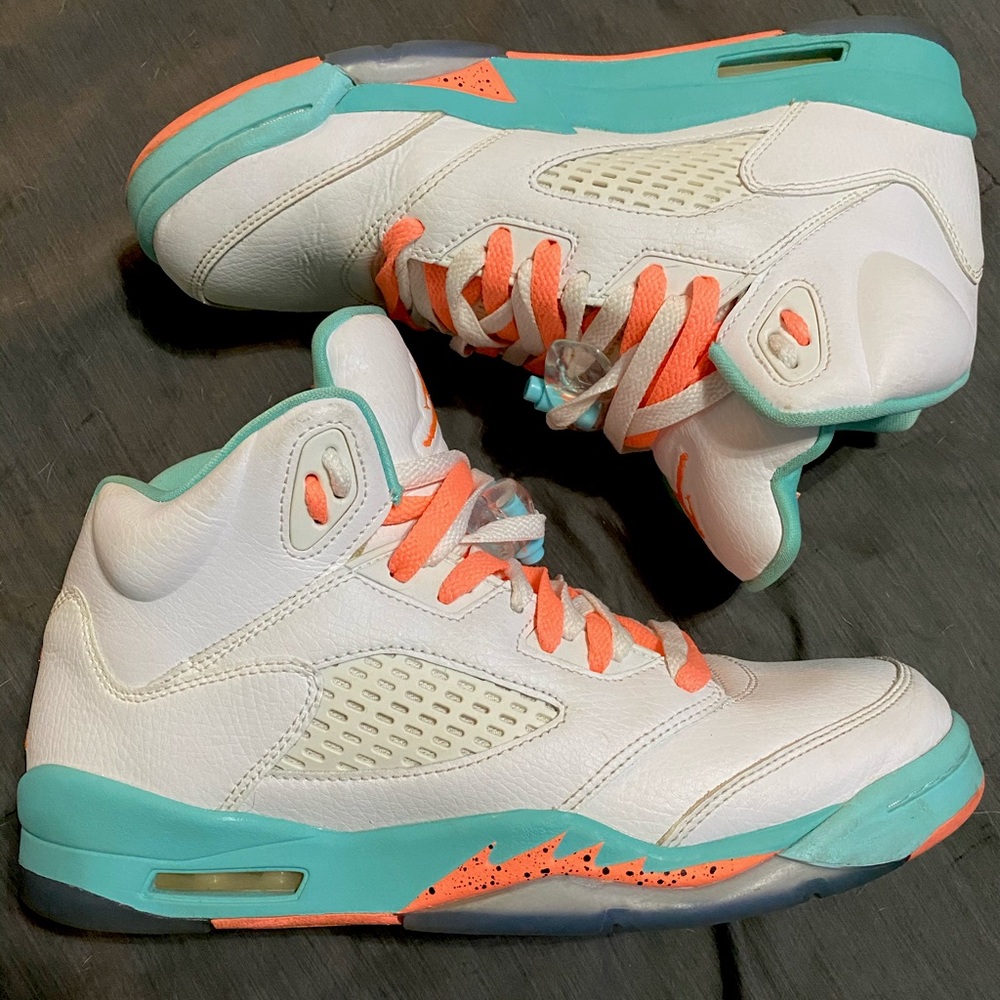 Air Jordan Retro 5 Aqua Size Men’s 9 Women’s 10.5